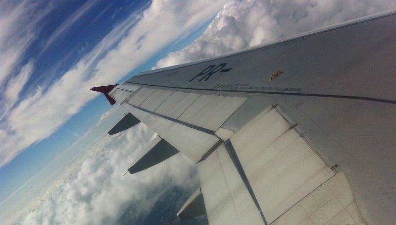 Viajar a Brasil - Tomar fotos en el avión